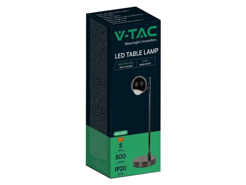 BRW VT-7506 Светодиодная металлическая настольная лампа черного цвета 092035 фото №4