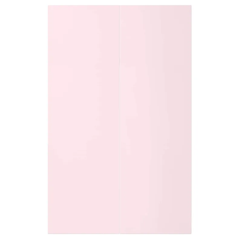 IKEA HAVSTORP ГАВСТОРП, 2 дверцят для кутової підлог шафи, блідо-рожевий, 25x80 см 104.754.89 фото №1