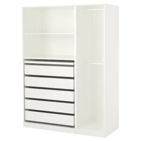 IKEA PAX ПАКС, гардероб, білий, 150x58x201 см 892.278.73 фото