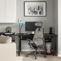 IKEA UTESPELARE УТЕСПЕЛАРЕ / STYRSPEL СТИРСПЕЛЬ, геймерский стол и стул, чёрный / серый 194.911.64 фото thumb №2