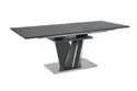 Обеденный стол раскладной HALMAR SALVADOR 160-200x90 см, столешница - темно-серый, ножки - темно-серые фото thumb №1