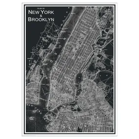 IKEA BILD БІЛЬД, постер, Нью-Йорк Новий, 50x70 см 804.358.57 фото