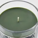 IKEA JÄMTSKOGEN ЄМТСКОГЕН, ароматизована свічка у склянці, кипарис і евкаліпт / темно-зелений, 45 годин. 905.524.26 фото thumb №7