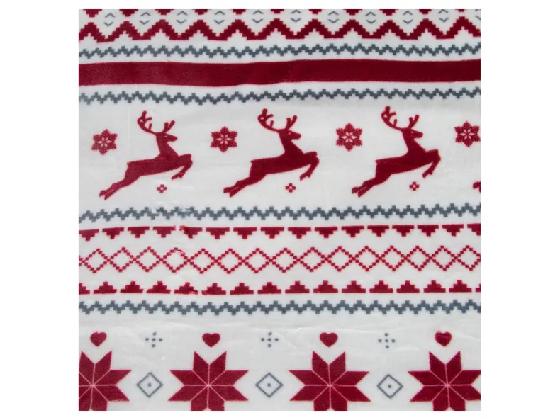 BRW Одеяло Sherpa Rudolph Christmas 150x200 см бело-красное 094548 фото №4