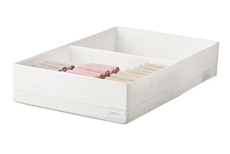 IKEA STUK СТУК, коробка з відділеннями, білий, 34x51x10 см 904.744.38 фото №2