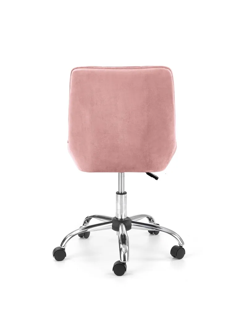 Кресло компьютерное офисное вращающееся HALMAR RICO, розовый бархат фото №3