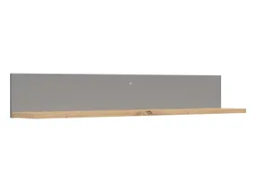 BRW Настінна полиця Hygge 120 см сіра, сірий/дуб ремісничий/структурний пил сірий POL-USZ/DASN фото