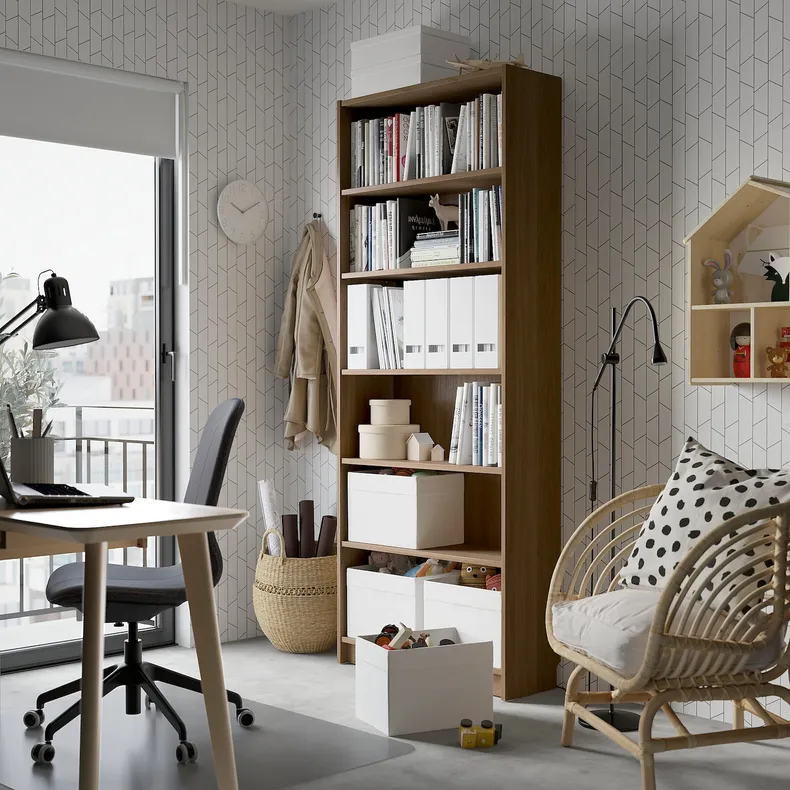 IKEA BILLY БІЛЛІ, книжкова шафа, під дуб, 80x28x202 см 105.089.32 фото №3