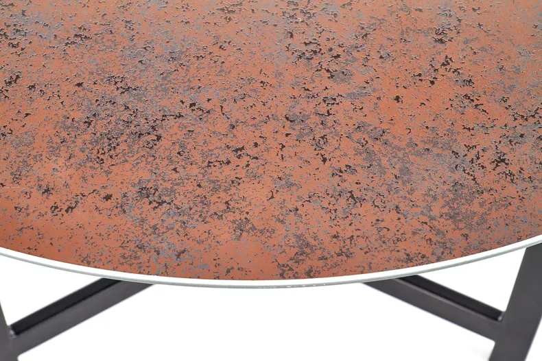 Комплект журнальных столов круглый (2 шт) HALMAR TWINS, 70x70 см, цвет: графитовый / коричневый / черный фото №7