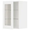 IKEA METOD МЕТОД, навісна шафа,полиці / скляні дверцята, білий Енкопінг / білий імітація дерева, 40x60 см 494.734.70 фото thumb №1