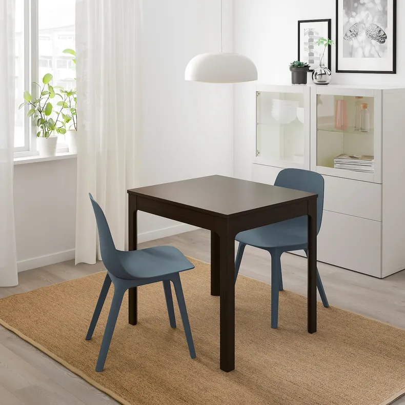 IKEA EKEDALEN ЕКЕДАЛЕН, розкладний стіл, темно-коричневий, 80/120x70 см 203.408.24 фото №2
