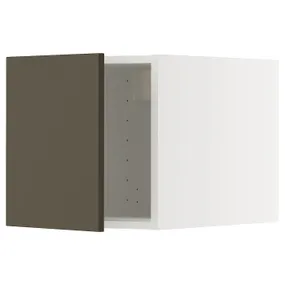IKEA METOD МЕТОД, верхний шкаф, белый/гавсторпский коричневый/бежевый, 40x40 см 395.586.34 фото