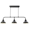 IKEA AGUNNARYD АГУННАРІД, підвісний світильник з 3 лампами, чорний, 122 см 303.421.63 фото thumb №1