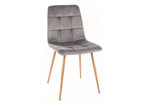 Кухонный стул SIGNAL MILA D Velvet, Bluvel 14 - серый фото