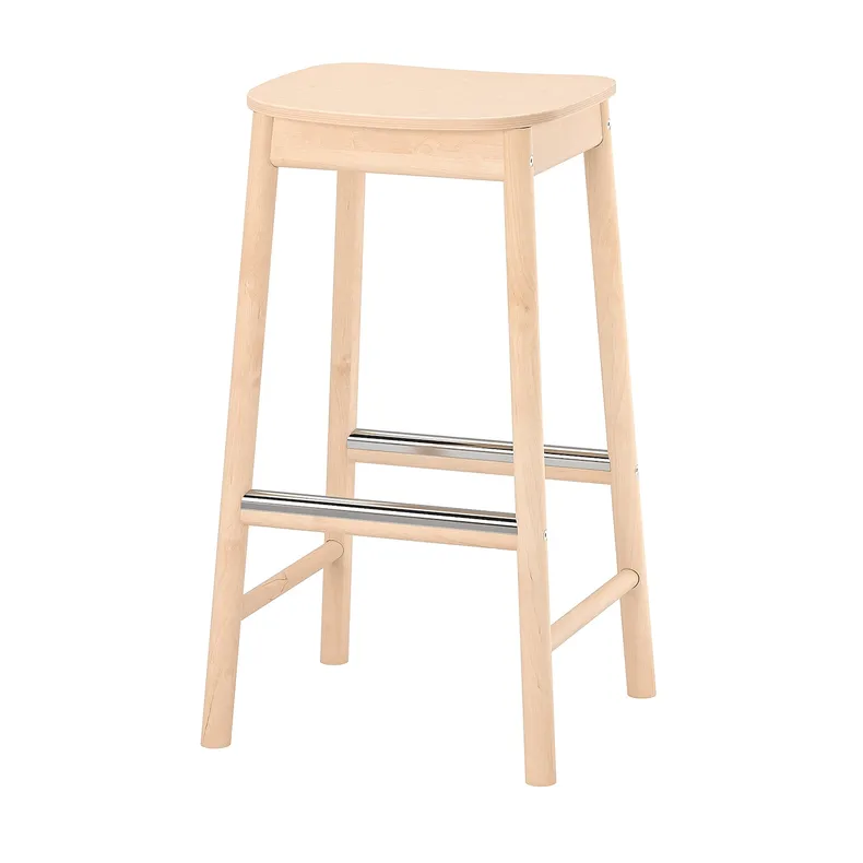 IKEA RÖNNINGE РЕННІНГЕ, барний стілець, береза, 75 см 905.112.33 фото №1
