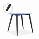 Кухонный стул бархатный HALMAR K487 Velvet, BLUVEL 86 - темно-синий фото thumb №2