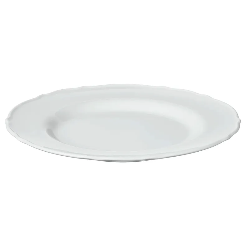 IKEA UPPLAGA УППЛАГА, тарелка десертная, белый, 22 см 704.247.03 фото №1