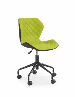 Кресло компьютерное офисное вращающееся HALMAR MATRIX черный/зеленый, ткань фото