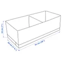 IKEA STUK СТУК, коробка з відділеннями, білий, 20x51x18 см 804.744.34 фото thumb №7