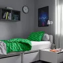 IKEA BLÅSKATA БЛОСКАТА, пододеяльник и наволочка, зелёный / узор, 150x200 / 50x60 см 105.694.97 фото thumb №3