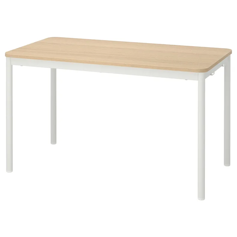 IKEA TOMMARYD ТОММАРЮД, стіл, дубовий шпон, тонований білим / білим, 130x70 см 693.875.08 фото №1