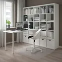 IKEA KALLAX КАЛЛАКС / LAGKAPTEN ЛАГКАПТЕН, стол, комбинация, белый, 182x179x182 см 694.816.81 фото thumb №2