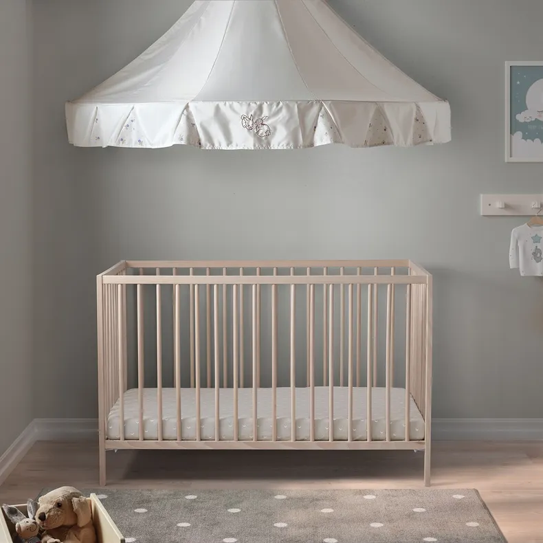 IKEA SNIGLAR СНІГЛАР, ліжко для немовлят, бук, 60x120 см 302.485.37 фото №3