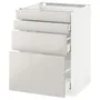 IKEA METOD МЕТОД / MAXIMERA МАКСИМЕРА, напольн шкаф 4 фронт панели / 4 ящика, белый / светло-серый, 60x60 см 691.425.06 фото
