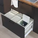 IKEA HÅLLBAR ХОЛЛБАР, решение для сортировки мусора, для кухонных ящиков METOD / светло-серый, 57 l 993.096.94 фото thumb №3