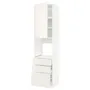 IKEA METOD МЕТОД / MAXIMERA МАКСИМЕРА, высокий шкаф д / духовки / дверь / 3ящика, белый / белый, 60x60x240 см 494.574.70 фото