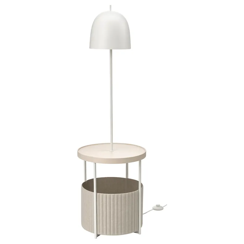 IKEA TRINDSNÖ ТРИНДСНЁ, светильник напольный, окно из белого металла / берёзы 005.145.18 фото №1